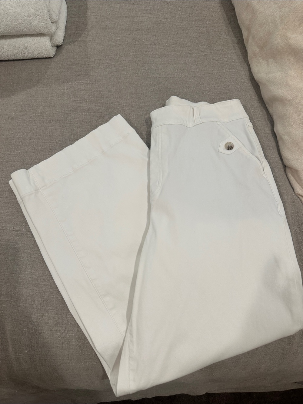 SPANX Women's White Stretch Chinos
